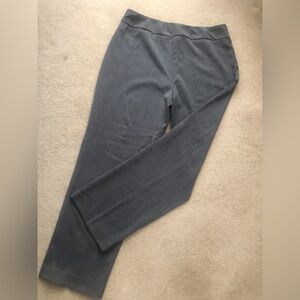 Investments Gray Wide-leg Pants with Stretch Waistband and Gently Worn